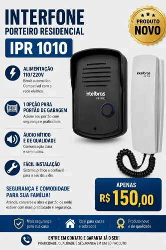 Interfone porteiro residencial 