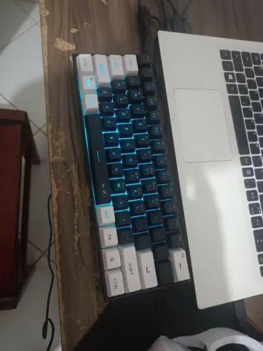 Teclado semi mecânico, para computador RGB