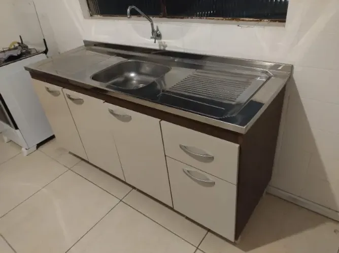 Balcão de cozinha com cuba 160cm