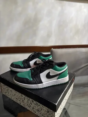 Air Jordan 1 Low Green Toe Verde