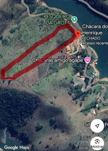 Vendo terreno na beira da represa