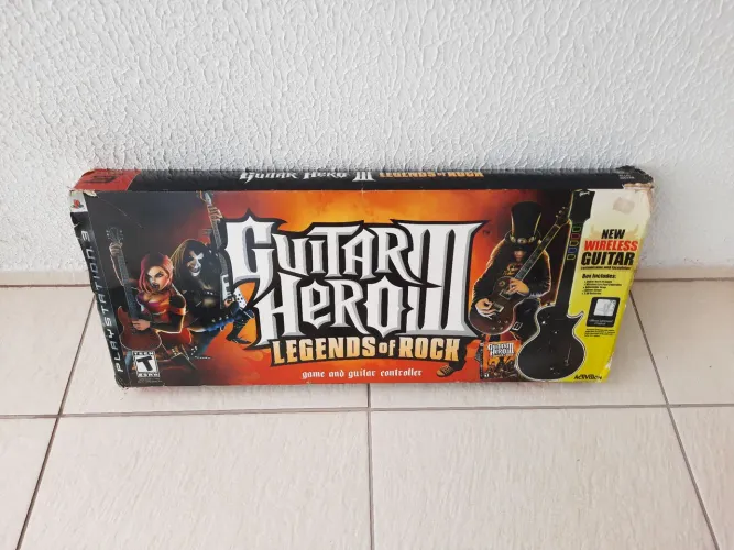 Guitarra Guitar Hero 3 original com jogo PS3.