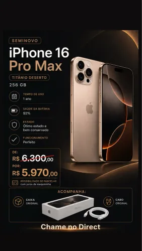 Vende-se IPhone 16 Pro Max 