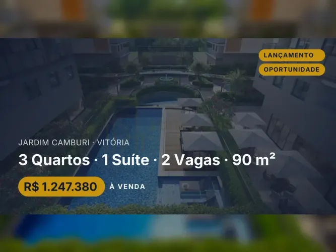 Linda opção em Jardim Camburi: apartamento de 3 quartos com espaço kids!