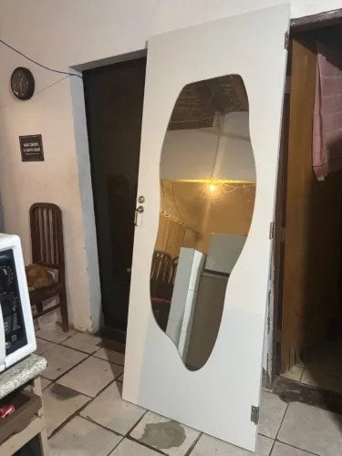 Porta de Madeira Legítima Branca MDF