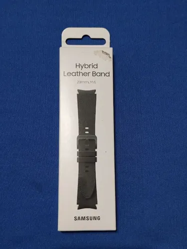 Pulseira Samsung Hybrid Leather Band (Híbrida de Couro) 20mm (M/L) - Preta