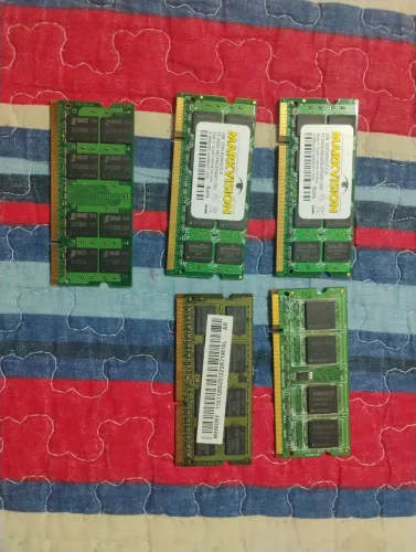 Lote 5 Memórias Ram Notebook Ddr2 E Ddr3 (leia A Descrição)