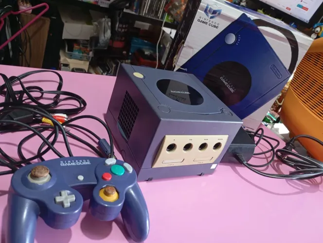 Vídeo game GameCube azul