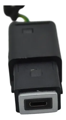 Entrada Conector Tipo C Painel Peugeot 208 2024 Original Preto