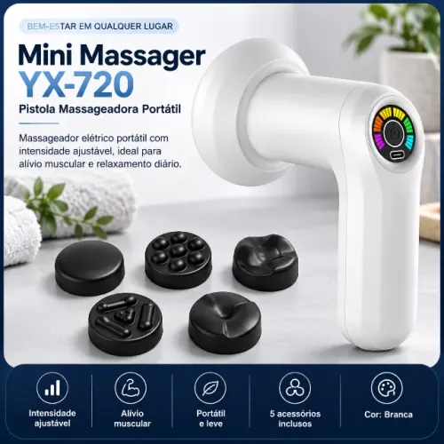 Pistola Massageadora Portátil YX-720