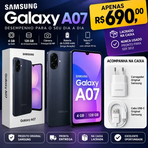 VENDO SAMSUNG GALAXY A07 - NA CAIXA NOVO