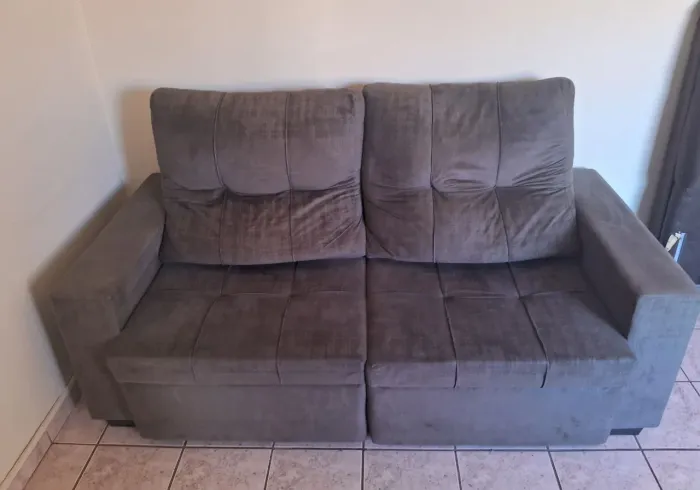 Sofá Retrátil e Reclinável 2 Lugares 190 cm Viena - Chumbo