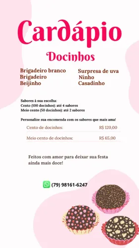 Doces para festas 