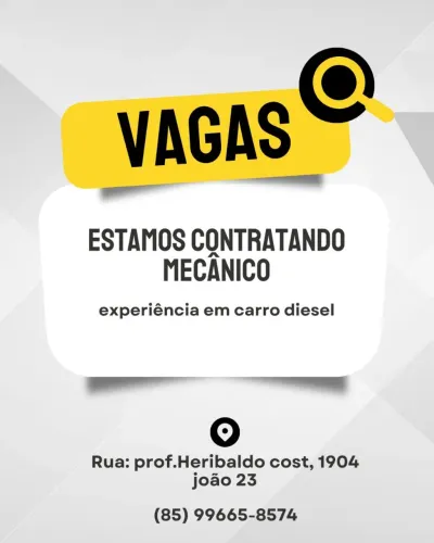 Vaga para Mecânico