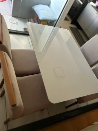 Mesa tampo mdf com vidro