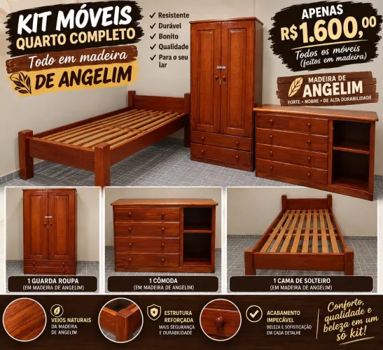 Kit quarto solteiro