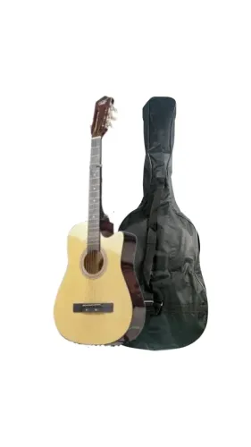 Kit MXT - VIOLAO MXT ACUSTICO 38A-NT + Capa Para Violão Preta Com Alça de Ombro MXT