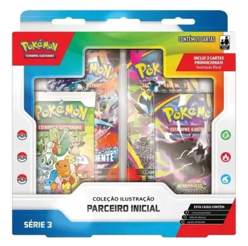 Box Pokémon: Coleção Ilustração Parceiro Inicial - Série 3