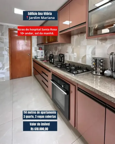 Apartamento á venda no bairro Santa Rosa, Condomínio Ana Vitória, Cuiabá-MT