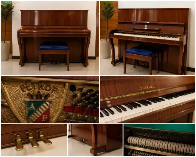 Piano Petrof Europeu Restaurado e Afinado | Madeira Nobre | Sonoridade Sofisticada