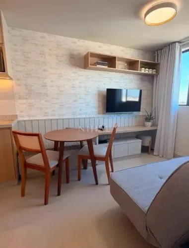 Apartamento 1 quarto mobiliado em andar alto na República Argentina, Portão, prédio de 202