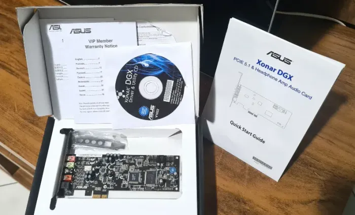 Placa de Som ASUS Xonar DGX PCI-E 5.1 96Khz/24bits 105dB SNR com 3 Níveis de Amplificação