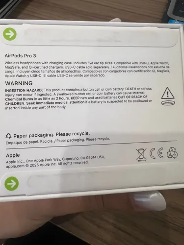 Apple AirPods Pro 3 - Novo, Lacrado