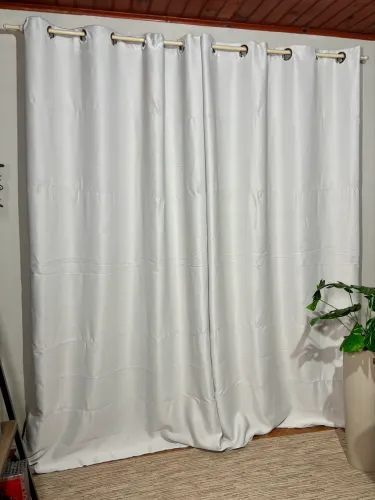 Cortina Blackout 3x2,5m Tecido Grosso Gelo para Quarto e Sala [NOVA]