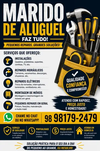     MARIDO DE ALUGUEL     O MELHOR PREÇO DE SÃO LUÍS!