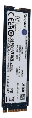 Ssd M.2 250gb Kingston Nv2 Nvme 2280 Pci-e Gen 4.0