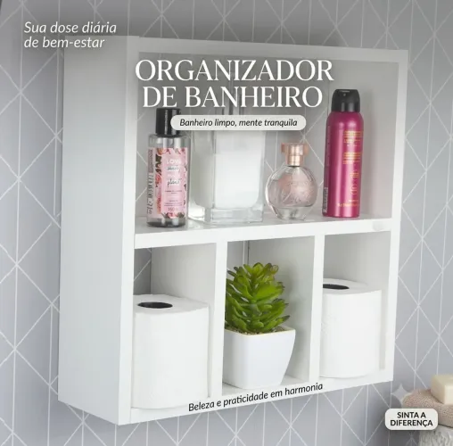 Nicho organizador de banheiro
