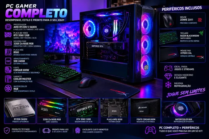 PC GAMER , Ryzen 5600x + RTX 3060 12gb