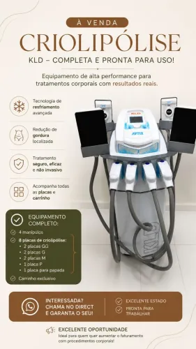 Criolipólise KLD completa  Com carrinho 06 manoplas