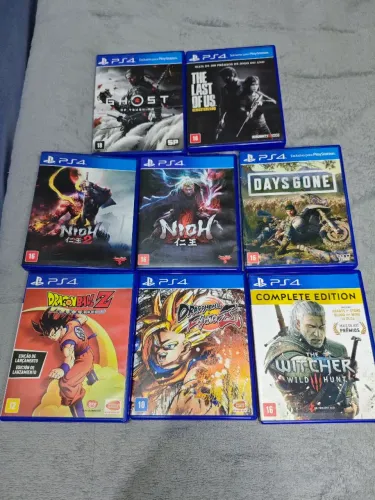 Jogos de Ps4 a partir de R$60,00 ou R$500 leva tudo.