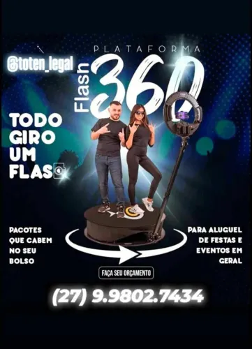 Plataforma 360 graus - Videos feito em loop   para suas festas 