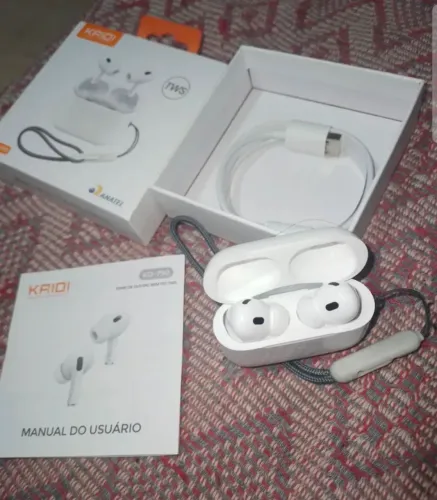 Fones de Ouvido Sem Fio Kaidi KD-790 Bluetooth Branco Academia Antiruído