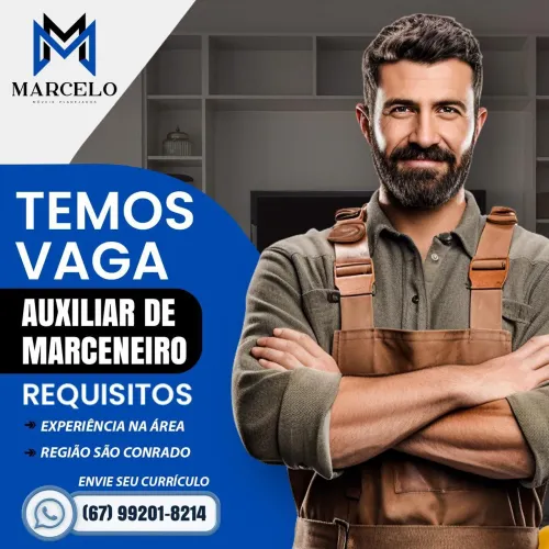 Vaga para trabalhar em marcenaria
