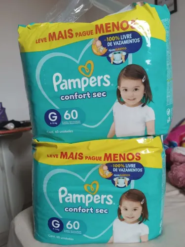 FRALDAS PAMPERS CONFORT SEC, TAM G. LACRADAS