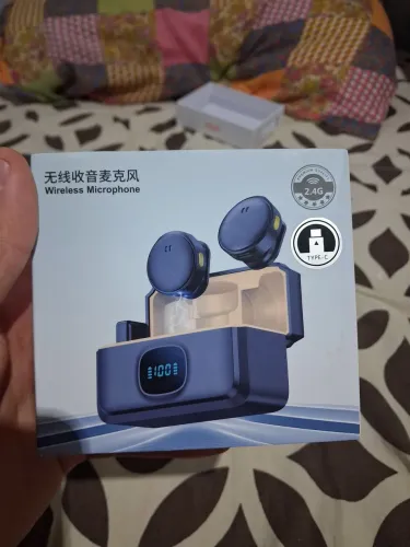 Microfone lapela sem fio para celular Android tipo c