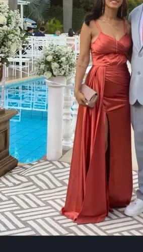 Vestido de festa Terracota