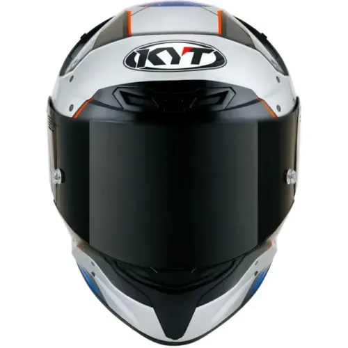 Capacete KYT TT Course Space Monkey - PRATA/VERMELHO/AZUL
