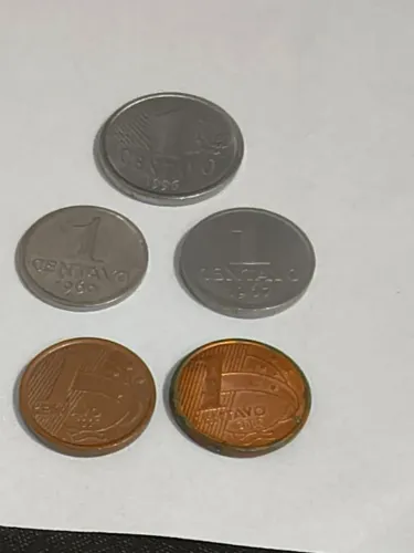 Moedas de 1 Centavo - 1967/1969/1996/1998/2003