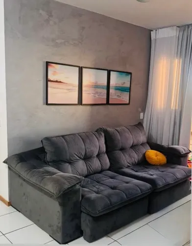 Lindo Sofá 2,50m Suede
