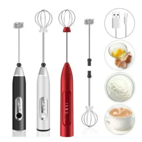 Batedor Misturador Mixer Elétrico 2 em 1 para Bebidas