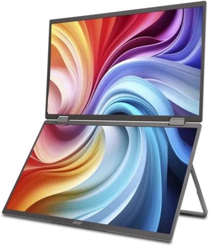 Monitor Duplo Acer Ultrafino PD193Q - FullHD 60 Hz LED IPS 18.5p - Som Integrado