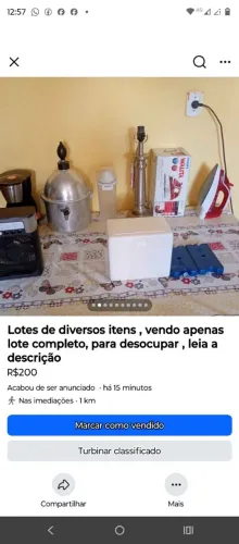 Lote com diversos itens , tudo por 200 vendo apenas lote completo
