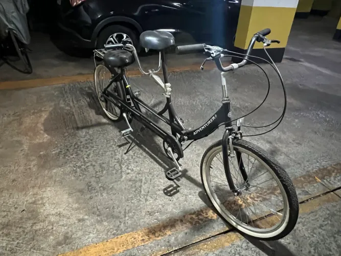 Bicicleta tandem dobrável