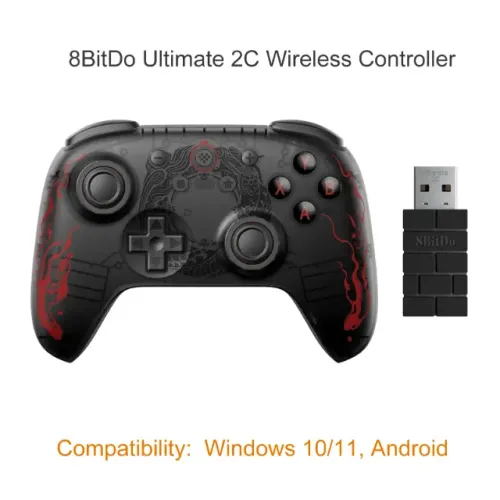 Controle 8BitDo Ultimate 2C Black Myth Wukong 2.4G Hall Effect PC Windows Android