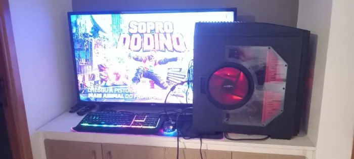 Oportunidade - Pc Gamer Completo Ryzen 5, 32gb DDR4, SSD 256 GB, HD 1TB, Monitor de 43