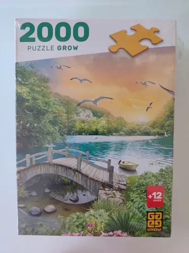 Quebra cabeça Puzzle Grow 2000 peças Lagoa Tropical  RARO!!!